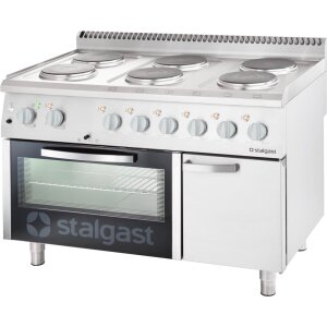 STALGAST Elektro-Herd mit 6 Kochplatten, Umluft-Backofen...