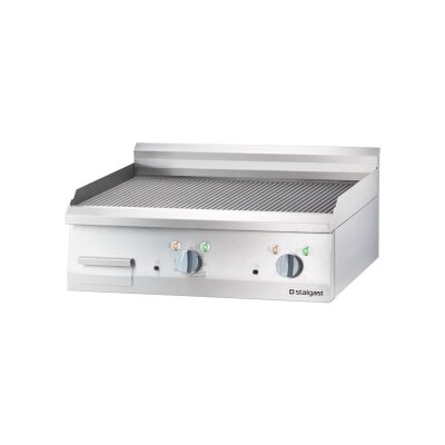 STALGAST Elektro-Griddleplatte als Tischgerät, 800x700 mm, gerillte Grillfläche, Serie 700 ND