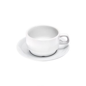 STALGAST Kaffee-Obertasse, stapelbar, reinweißes...