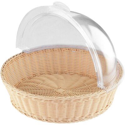 STALGAST Brotkorb mit Roll-Top Deckel, rund