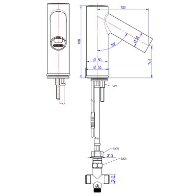 MONOLITH Premium Sensor-Mischbatterie, 230 V Anschluss