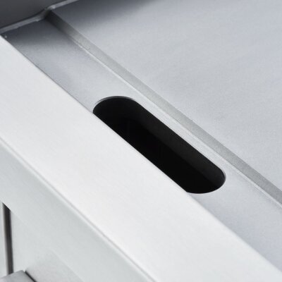 STALGAST Verchromte Elektro-Griddleplatte als Tischgerät, 400x700 mm, glatte Grillfläche, Serie 700 ND