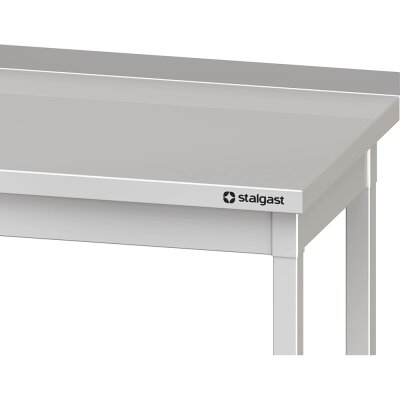 STALGAST Arbeitstisch ohne Grundboden, 1200x600x850 mm, mit Verstrebung, mit Aufkantung, verschweißt