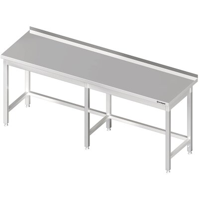 STALGAST Arbeitstisch ohne Grundboden, 2700x600x850 und, mit Verstrebung, mit Aufkantung, verschweißt