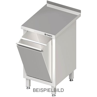 STALGAST Arbeitsschrank mit Abfallkipper, 450x700x850 mm, ohne Aufkantung, verschweißt