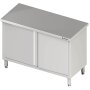 STALGAST Durchreicheschrank mit Fl&uuml;gelt&uuml;ren, 800x700x850 mm, ohne Aufkantung, verschwei&szlig;t