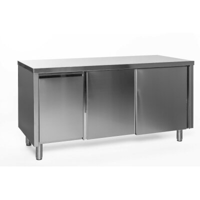 GASTRO Arbeitsschrank 1000x600x850 Edelstahltisch Edelstahlschrank Arbeitstisch