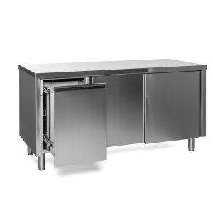 GASTRO Arbeitsschrank 1200x600x850 Edelstahltisch...