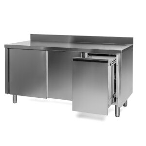 GASTRO Arbeitsschrank 1600x600x850 Edelstahltisch...