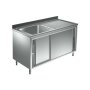 Sp&uuml;lschrank 1 Becken L 1000 x 700  Sp&uuml;ltisch Edelstahl Gastro Sp&uuml;le Sp&uuml;lbecken
