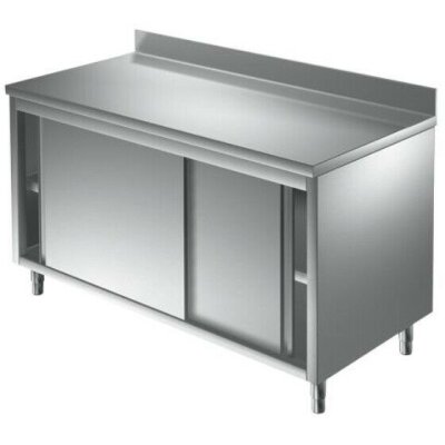 Arbeitsschrank 1000 x 600 Edelstahl Edelstahlschrank Gastro Schrank Arbeitstisch