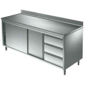 Arbeitsschrank 1400x700 Edelstahl Edelstahlschrank Gastro...