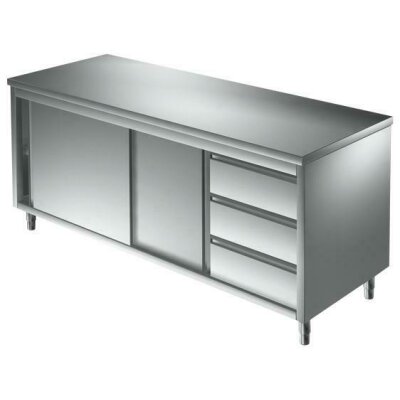Arbeitsschrank 1500x600 Edelstahl Edelstahlschrank Gastro Schrank Edelstahltisch