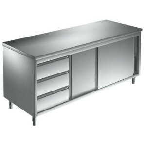 Arbeitsschrank 1800x600 Edelstahl Edelstahlschrank Gastro...
