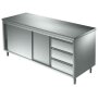 Arbeitsschrank 1800x600 Edelstahl Edelstahlschrank Gastro Schrank Edelstahltisch