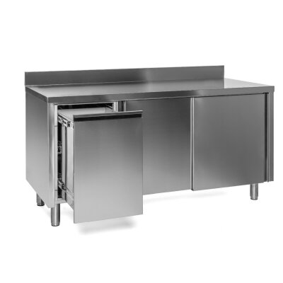 GASTRO Arbeitsschrank 1200x600x850 Edelstahltisch Edelstahlschrank Arbeitstisch