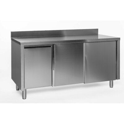 GASTRO Arbeitsschrank 1200x600x850 Edelstahltisch Edelstahlschrank Arbeitstisch
