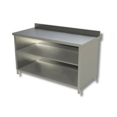 GASTRO Arbeitsschrank 1800x600x850 Edelstahl Edelstahlschrank Edelstahltisch