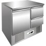 GASTRO Edelstahl Kühltisch S901-2D Saladette Pizzatisch 900x700x850