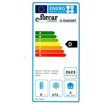GASTRO EDELSTAHL UMLUFT - TIEFKÜHLSCHRANK 650 Liter  GN650BT  GN2/1 GEWERBE