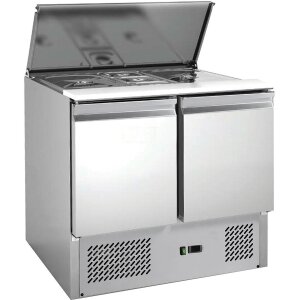 GASTRO K&uuml;hltisch S900-FC Edelstahl Saladette...