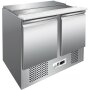 GASTRO K&uuml;hltisch S902 Edelstahl Saladette Belegstation Pizzastation 1045x700x850