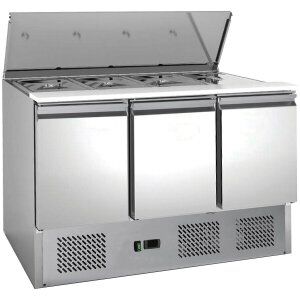 GASTRO K&uuml;hltisch S903-FC Edelstahl Saladette...