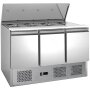 GASTRO K&uuml;hltisch S903-FC Edelstahl Saladette Belegstation Pizzastation 1365x700