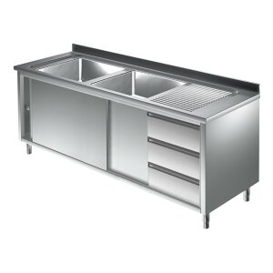 Sp&uuml;lschrank 1400 x 700 *Li 2 Becken* Sp&uuml;ltisch...
