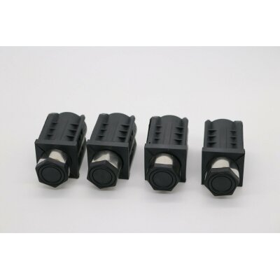 4 Stück Stellfüsse 40x40 mm für Gastro Arbeitstisch Arbeitsschrank Spültisch