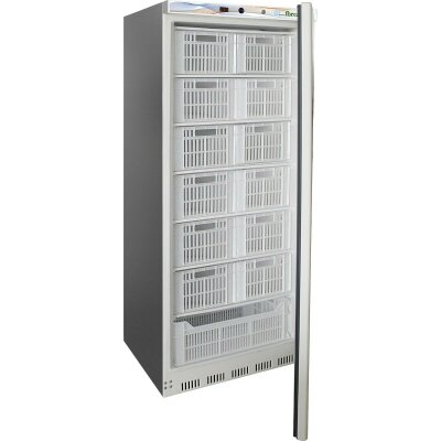 GASTRO EDELSTAHL TIEFKÜHLSCHRANK EF600BT-SSCAS Gefrierschrank 555 Liter Gewerbe