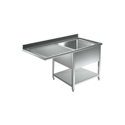 Spülcenter 1 Becken rechts 1600 x600 Spültisch Edelstahl Gastro Spüle Spülbecken