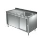 Sp&uuml;lschrank 1 Becken R 1600 x 600  Sp&uuml;ltisch Edelstahl Gastro Sp&uuml;le Sp&uuml;lbecken