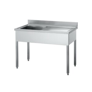 Sp&uuml;ltisch 1500 x 700  * Links 1 Becken *  Edelstahl...