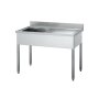 Sp&uuml;ltisch 1600 x 600  * Links 1 Becken *  Edelstahl Gastro Sp&uuml;le Sp&uuml;lbecken