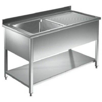 Spültisch 1600 x 700  * Links 1 Becken *  Edelstahl Gastro Spüle Spülbecken