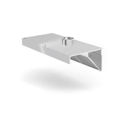 HENDI Wandmontierte Dunstabzugshaube, abgewinkelt, Profi Line, ohne Beleuchtung, 1200x700x(H)450mm