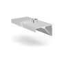 HENDI Wandmontierte Dunstabzugshaube, abgewinkelt, Profi Line, ohne Beleuchtung, 1200x700x(H)450mm