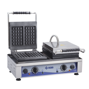 KBS Waffeleisen mit 2 festen Backplatten für 4x...