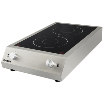 KBS Induktions-Kochfläche mit Drehregler 2x 3,5 KW SCHOTT CERAN® Feld