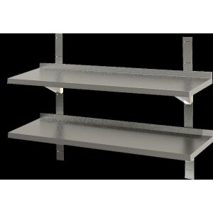 KBS Wandbord 2 B&ouml;den mit Aufkantung B 140cm x T 40cm