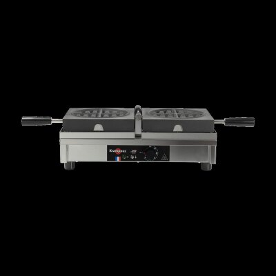 KRAMPOUZ Waffeleisen Rund 180° einfach L/R-Öffnung Waffle Maker Modell WECACA