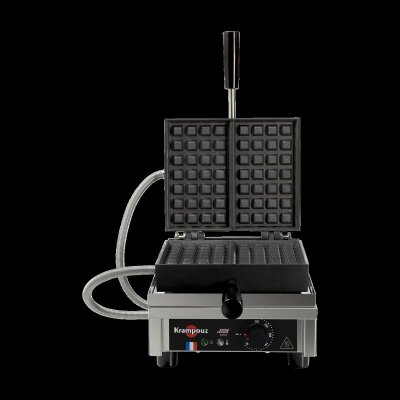 KRAMPOUZ Waffeleisen 4x7 Lüttich einfach 180°-Öffnung Waffle Maker Modell WECBHA