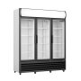 SARO Gastro Kühlschrank mit 3 Glastüren + Werbetafel Modell GTK 1065