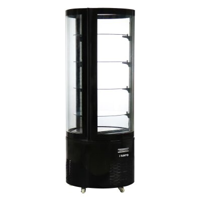 SARO Gastro Kuchenvitrine schwarz Modell ALESSIA