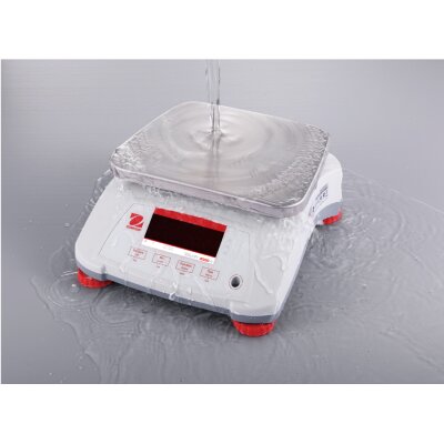 OHAUS Wasserdichte Premium-Waage, Kapazität 3 kg, Teilung 1 g, 256x280x121 mm (BxTxH)