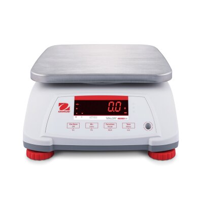 OHAUS Wasserdichte Premium-Waage, Kapazität 6 kg, Teilung 2 g, 256x280x121 mm (BxTxH)