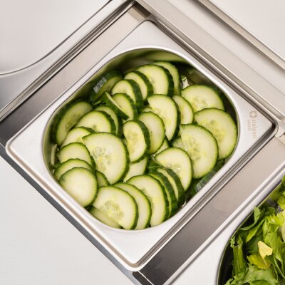 STALGAST Starline Vorbereitungstisch, 2-türig, 10x GN 1/4