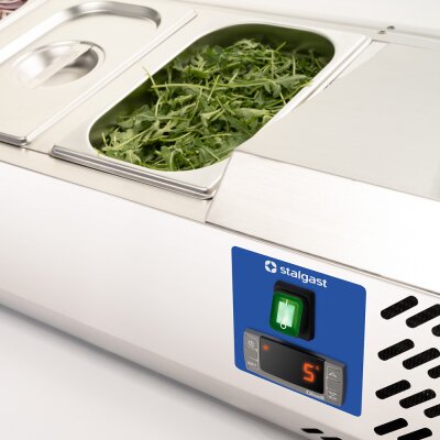 STALGAST STARLINE Kühlaufsatzvitrine, 9x GN 1/3, 2000x395x440 mm (BxTxH)