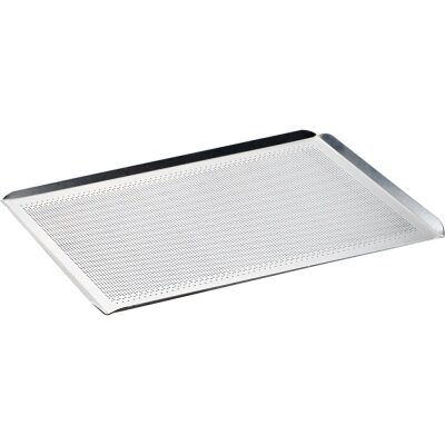 FM Industrial 4-Rand-Backblech aus Aluminium, gelocht, 340x240 mm